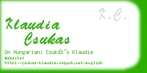 klaudia csukas business card